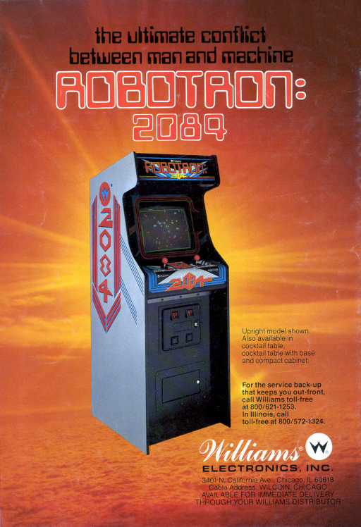 Robotron: 2084 (Release 5, solid blue label)