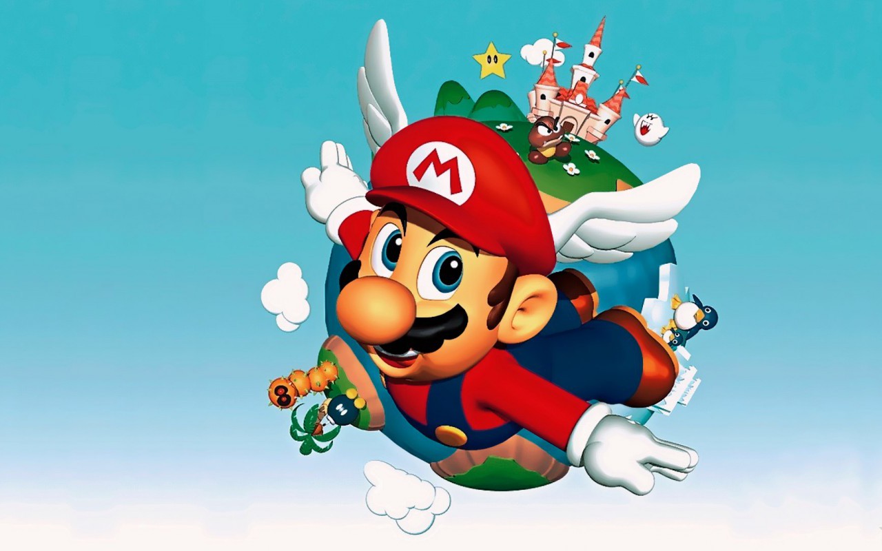 Super Mario 64 (Nintendo 64 3D Platformer)